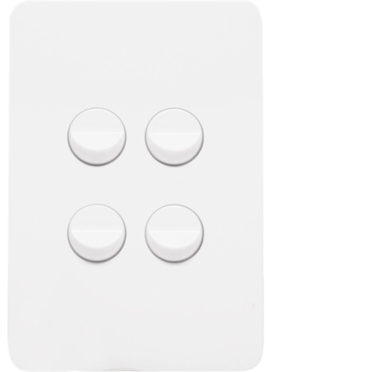 WBHSV4 - Allure 4 Gang Switch Plate cw mechs