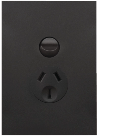 WBQP1VS-MB - FIN Single GPO 10A Vertical MB