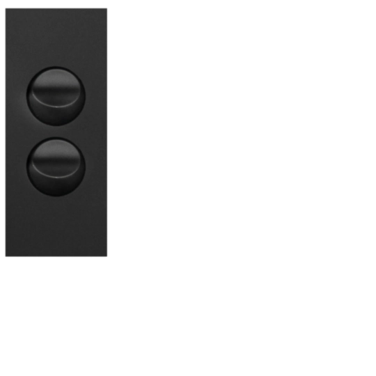 WBQSA2-MB - Architrave 2-gang 2-way Switch 16A 250V Black with loop terminal
