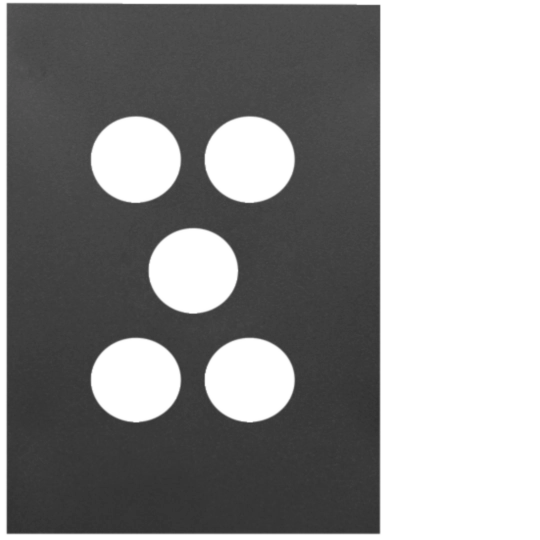 WBQSP5-MB - FIN 5 Gang Switch Plate MB