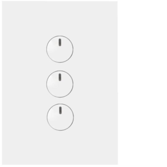 WBQSV3PB - FIN 3 Gang Switch c/w 240v press mechs