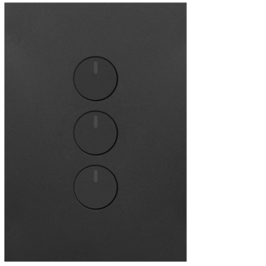 WBQSV3PB-MB - FIN 3 Gang Switch c/w 240v press mechs MB