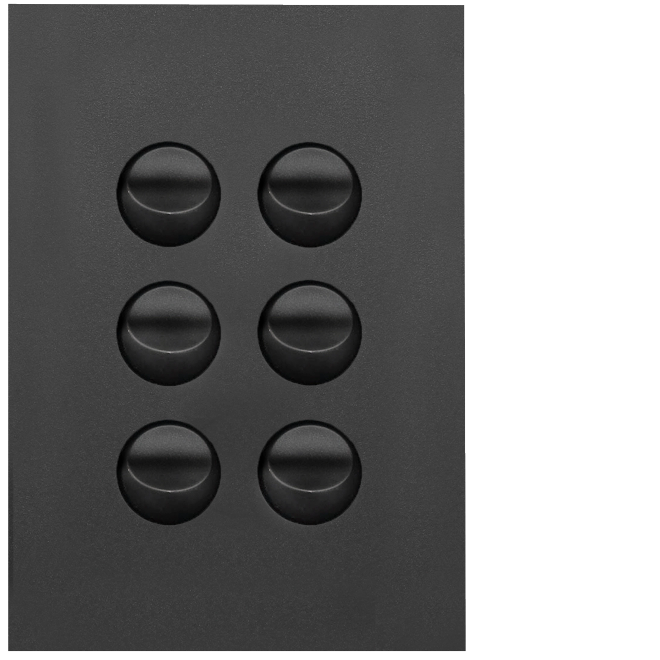 WBQSV6-MB - FIN 6 Gang Switch Plate cw mechs MB