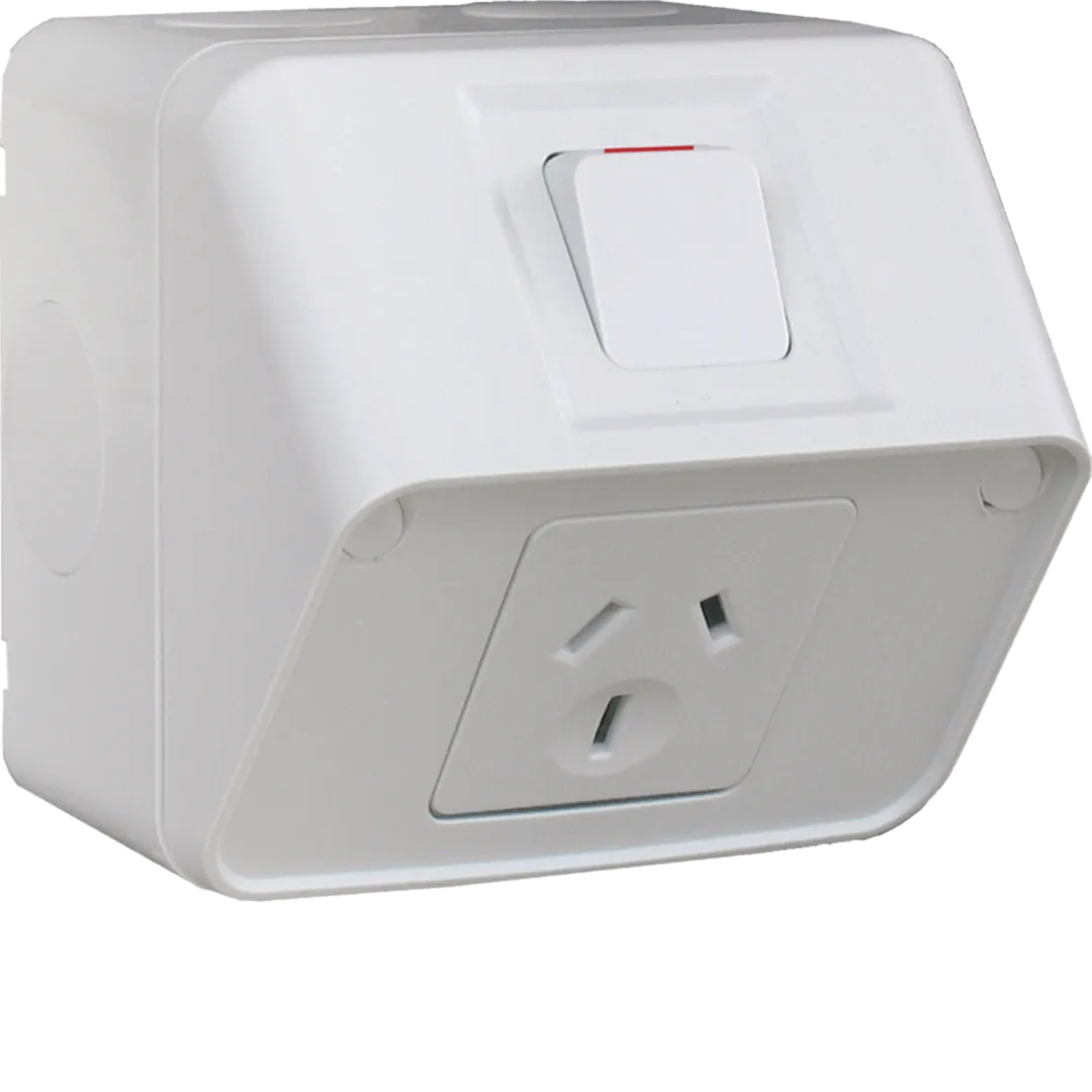 WBWP115S - Socket IP53 single horizontal 15A