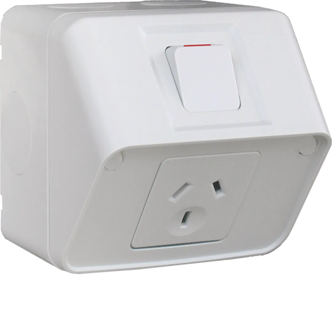 WBWP1S - Socket IP53 single horizontal 10A