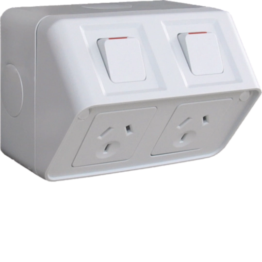 WBWP2S - Socket IP53 twin horizontal 10A