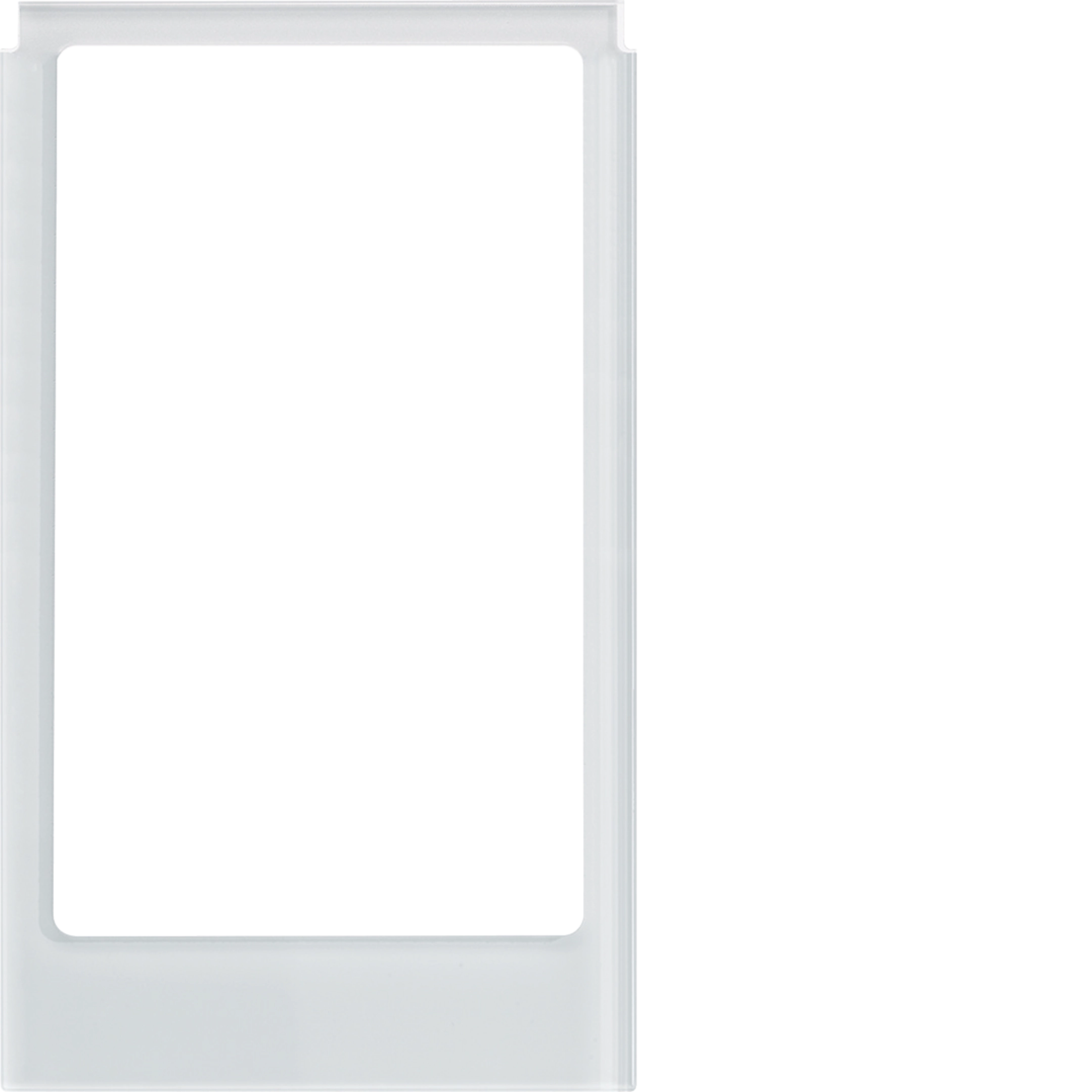 WD2231 - Cadre design vidéo Hager elcom.touch carré verre blanc