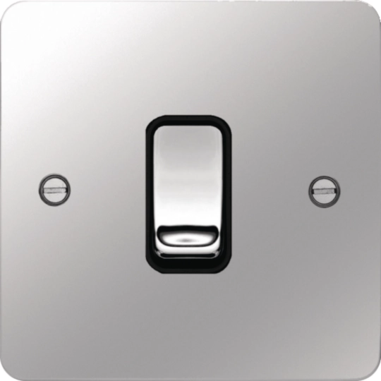 WFPS16PSB - Intermediate Switch Polished Steel Black Insert