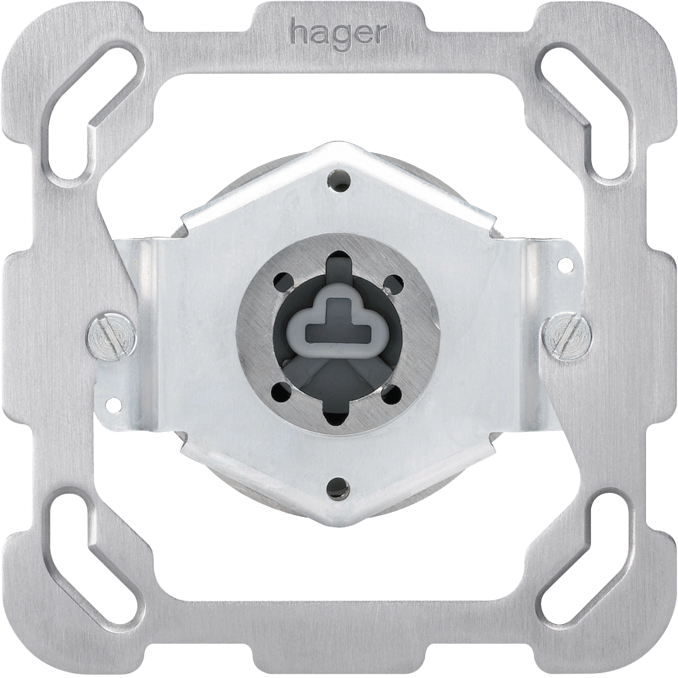 WH101865F - Intérieur interrupteur rotatif à clé Hager S2/1L sans cylindre plaque fixation