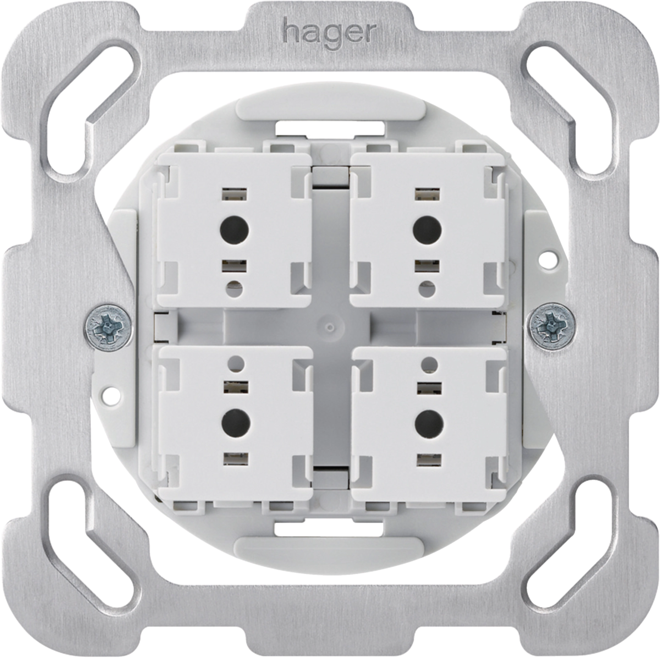 WH101917F - Intérieur interrupteur pour stores Hager avec 4 touches avec plaque de fixation