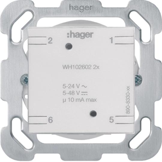 WH102602F - Einsatz zu Universaltaster 2× Hager ohne LED Bauart F