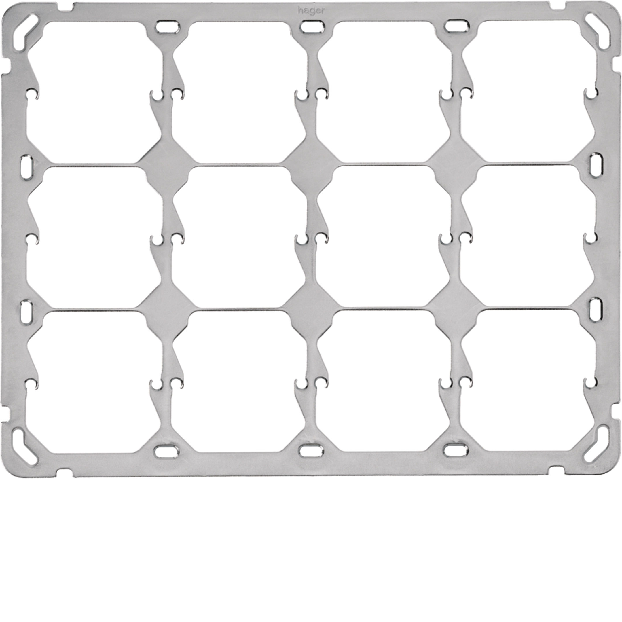 WH10951582Z - Befestigungsplatte Hager 3×4 horizontal 257×197mm