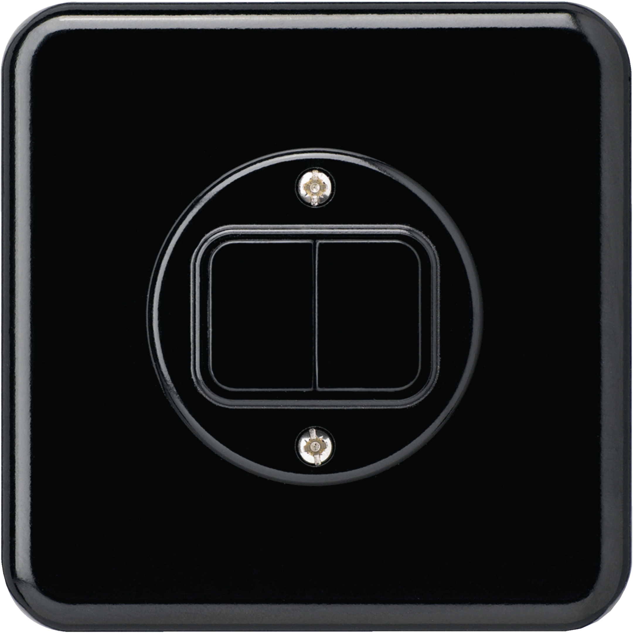 WH11100105G - UP-Frontset basico schwarz mit Druckknopf 2-fach86×86mm