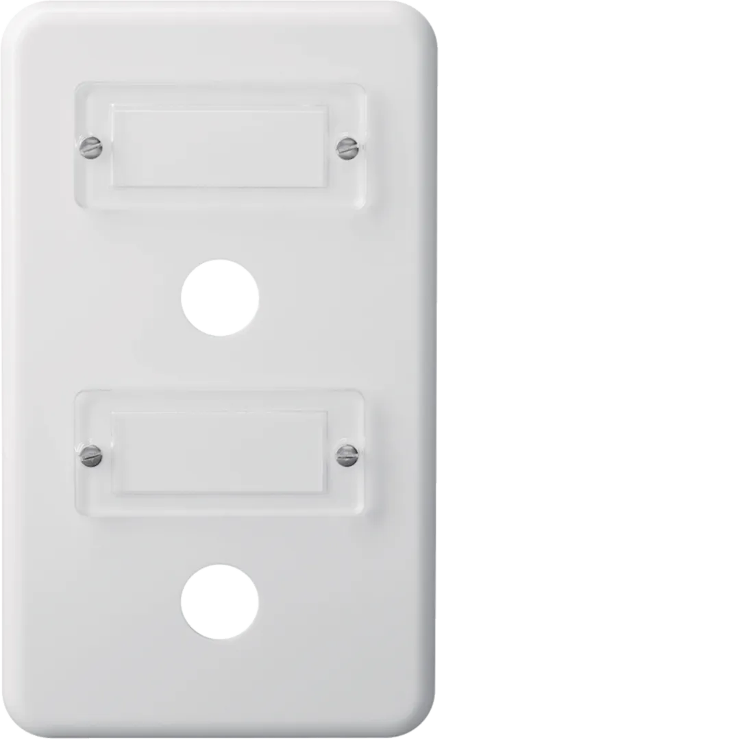 WH11561600Z - basico accessoires 2x1: + plaque de recouvr. 2x poussoir sonnerie Blanc