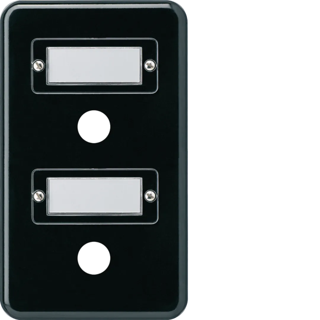 WH11561605Z - basico accessoires 2x1: + plaque de recouvr. 2x poussoir sonnerie Noir