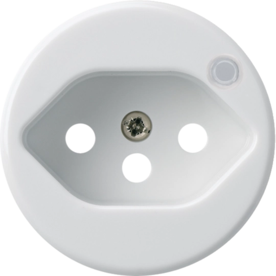WH11583300H - Frontscheibe zu Steckdose Hager basico 1×Typ 13 beleuchtet H weiss