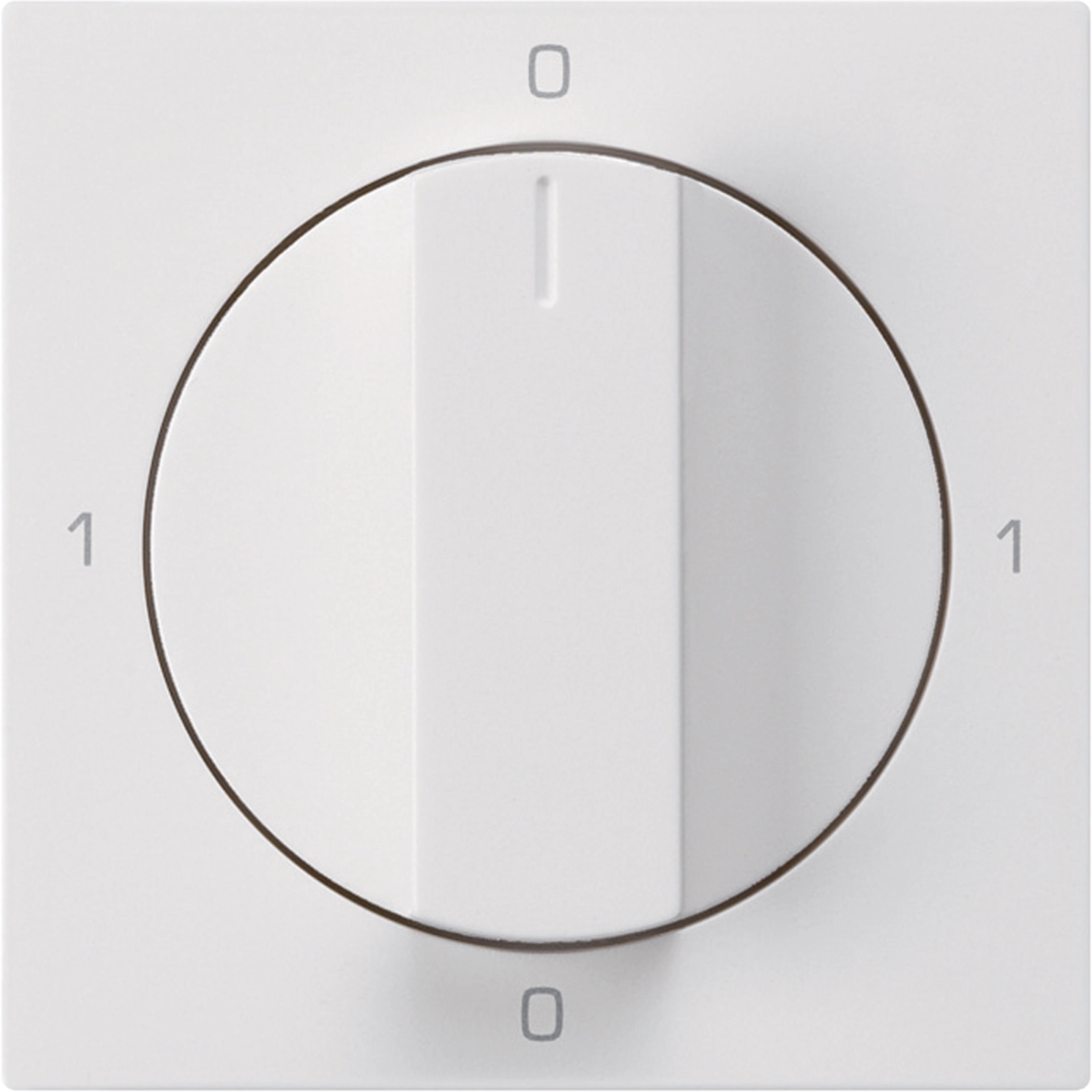 WH20180100H - Kit frontal pour interrupteur rotatif S0 60×60mm kallysto 0-1-0-1 blanc