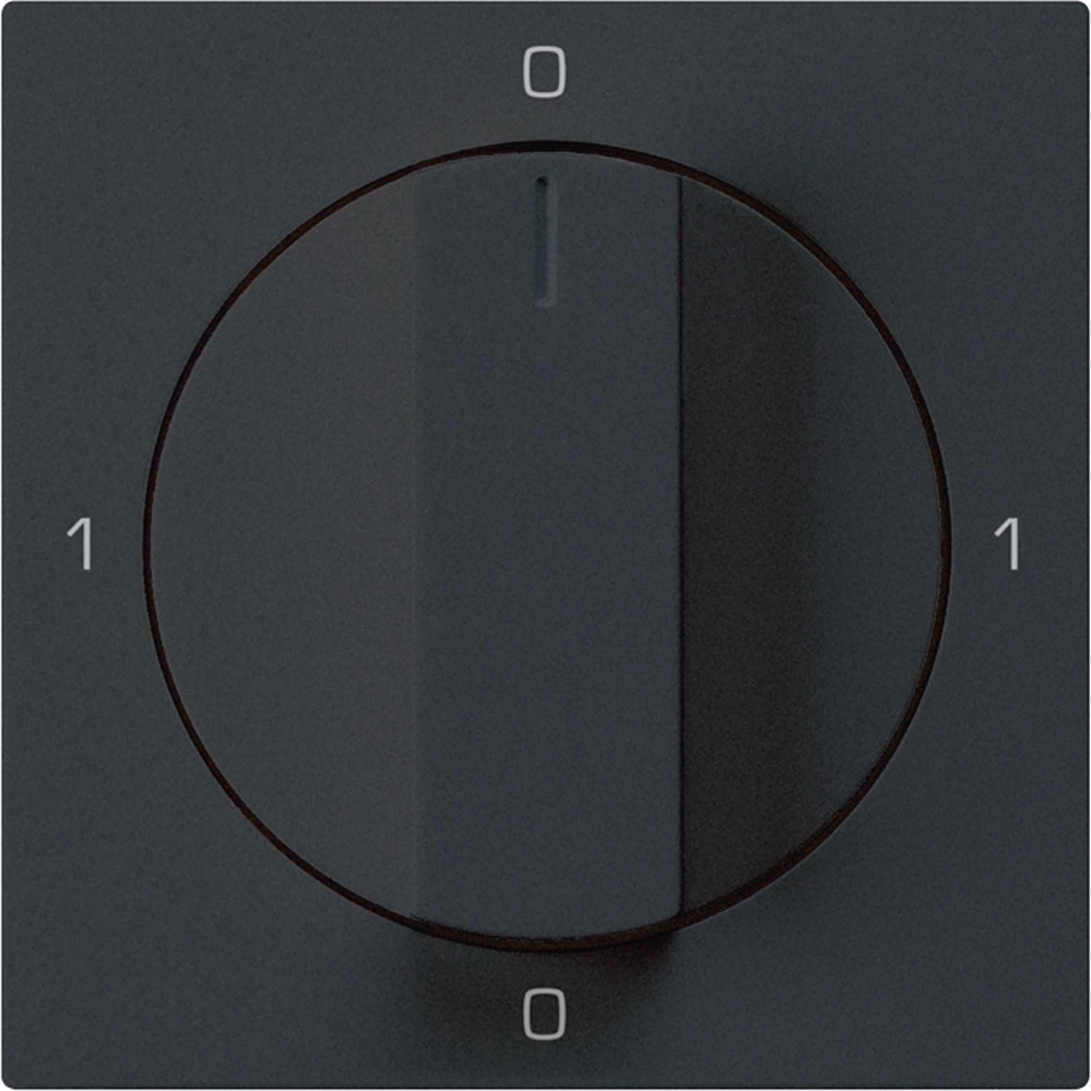 WH20180105H - Frontset für Drehschalter S0 schwarz 60×60mm kallysto 0-1-0-1