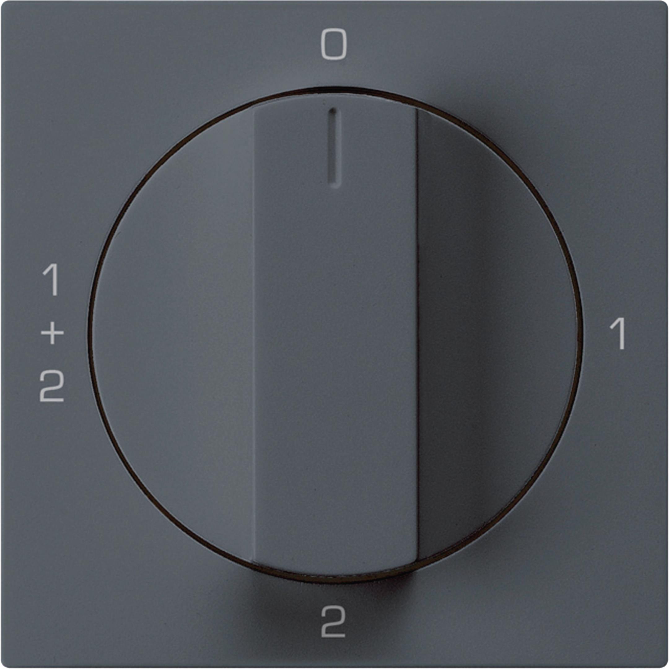 WH20180404H - Frontset für Drehschalter S1 anthrazit 60×60mm kallysto 0-1-1+2-2
