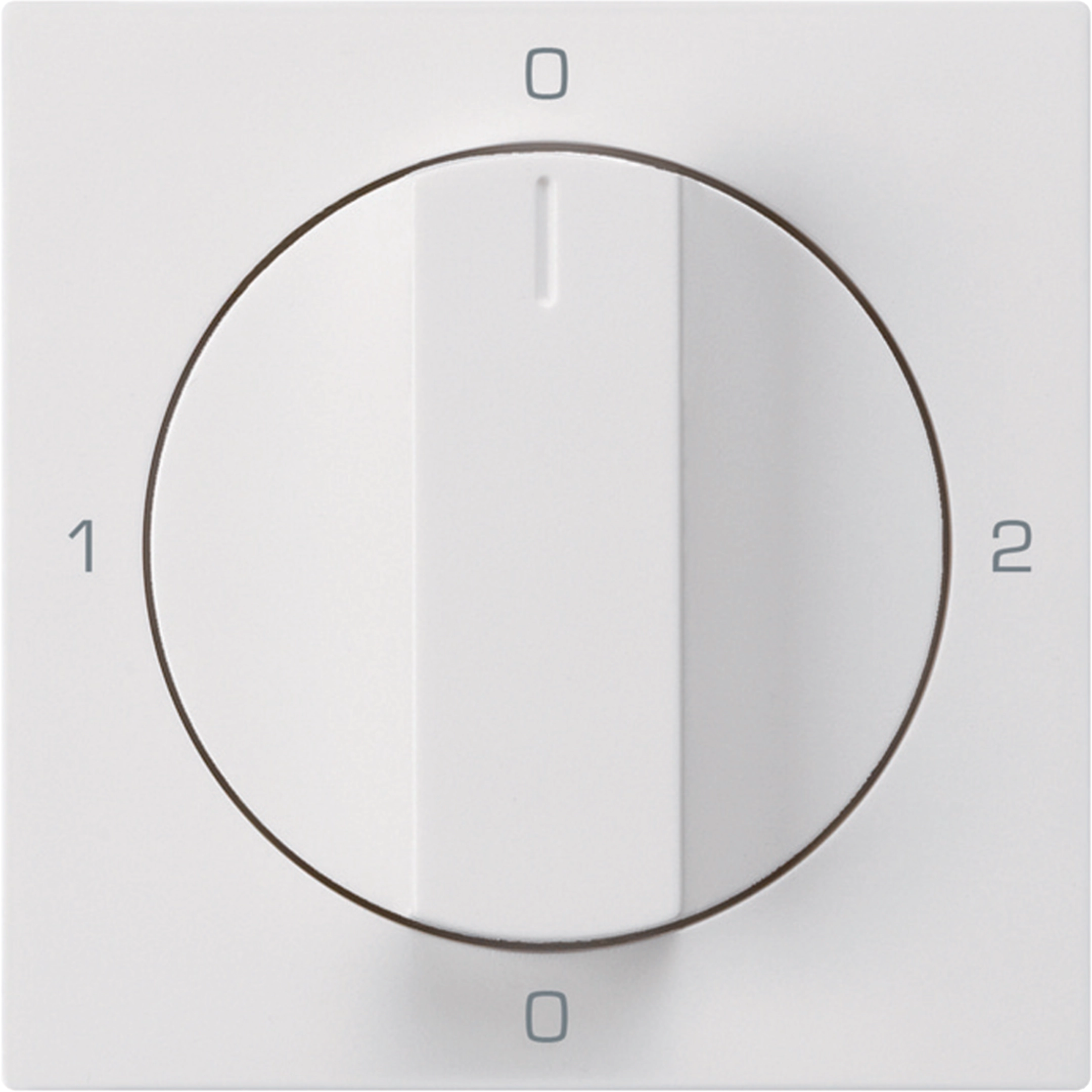 WH20180500H - Kit frontal pour interrupteur rotatif S2 60×60mm kallysto 0-1-0-2 blanc
