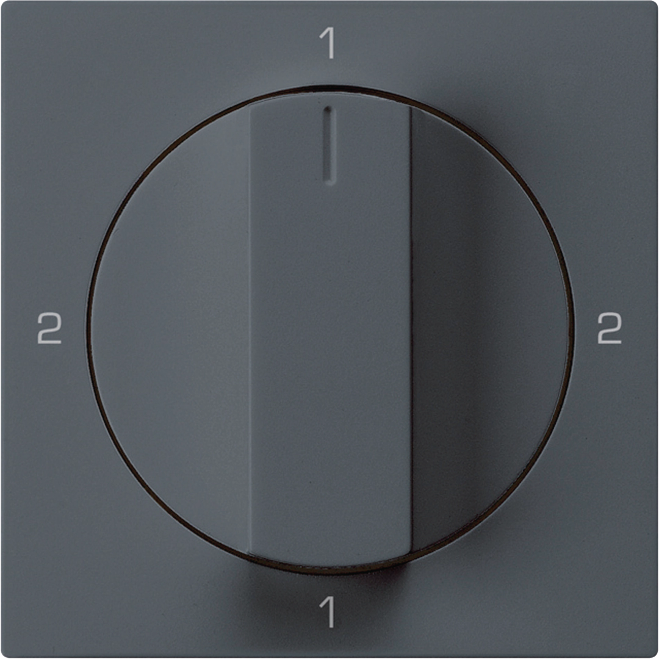 WH20180604H - Frontset für Drehschalter S3 anthrazit 60×60mm kallysto 2-1-2-1