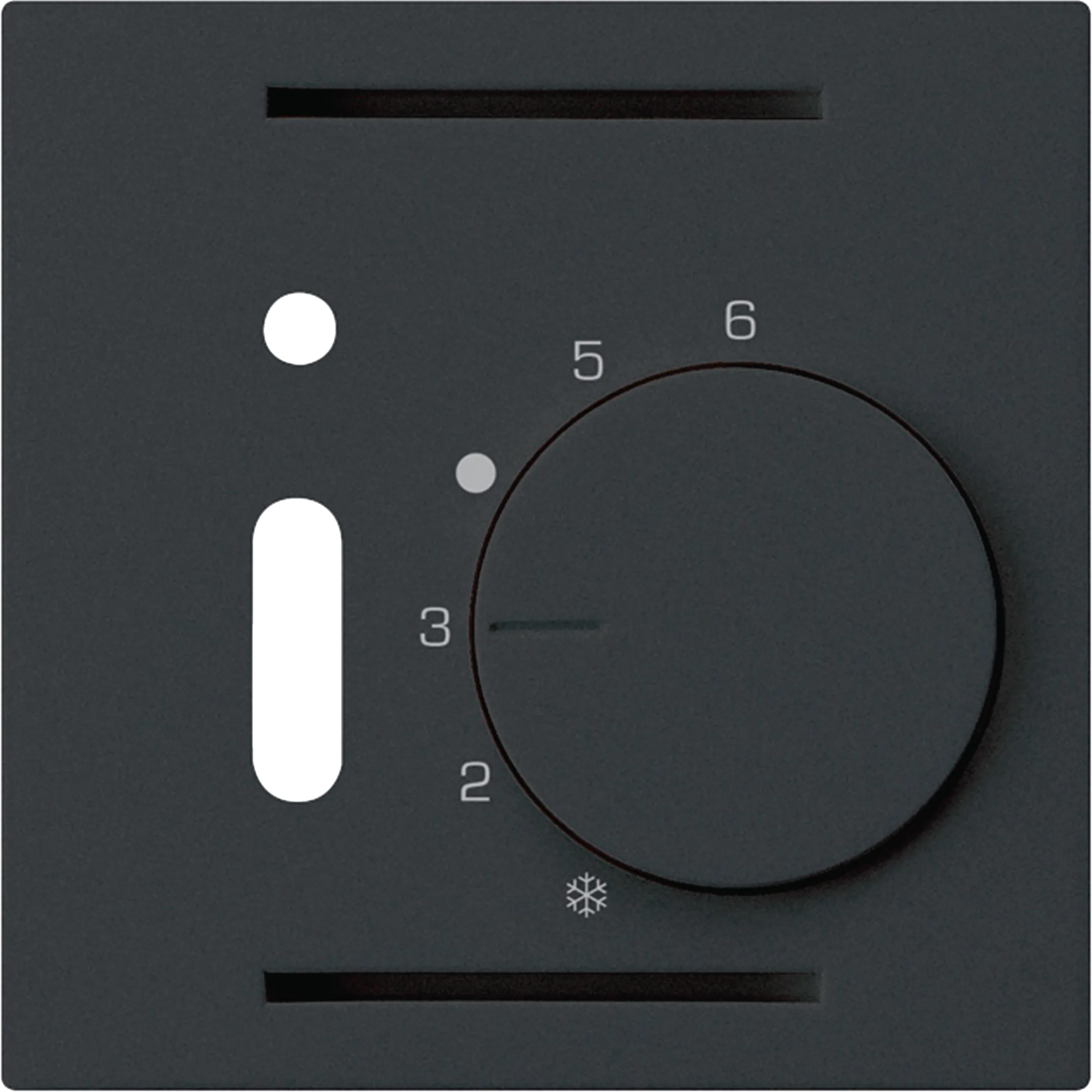 WH20440505H - UP-Frontset kallysto schwarz für Raumthermostat mit Schalter