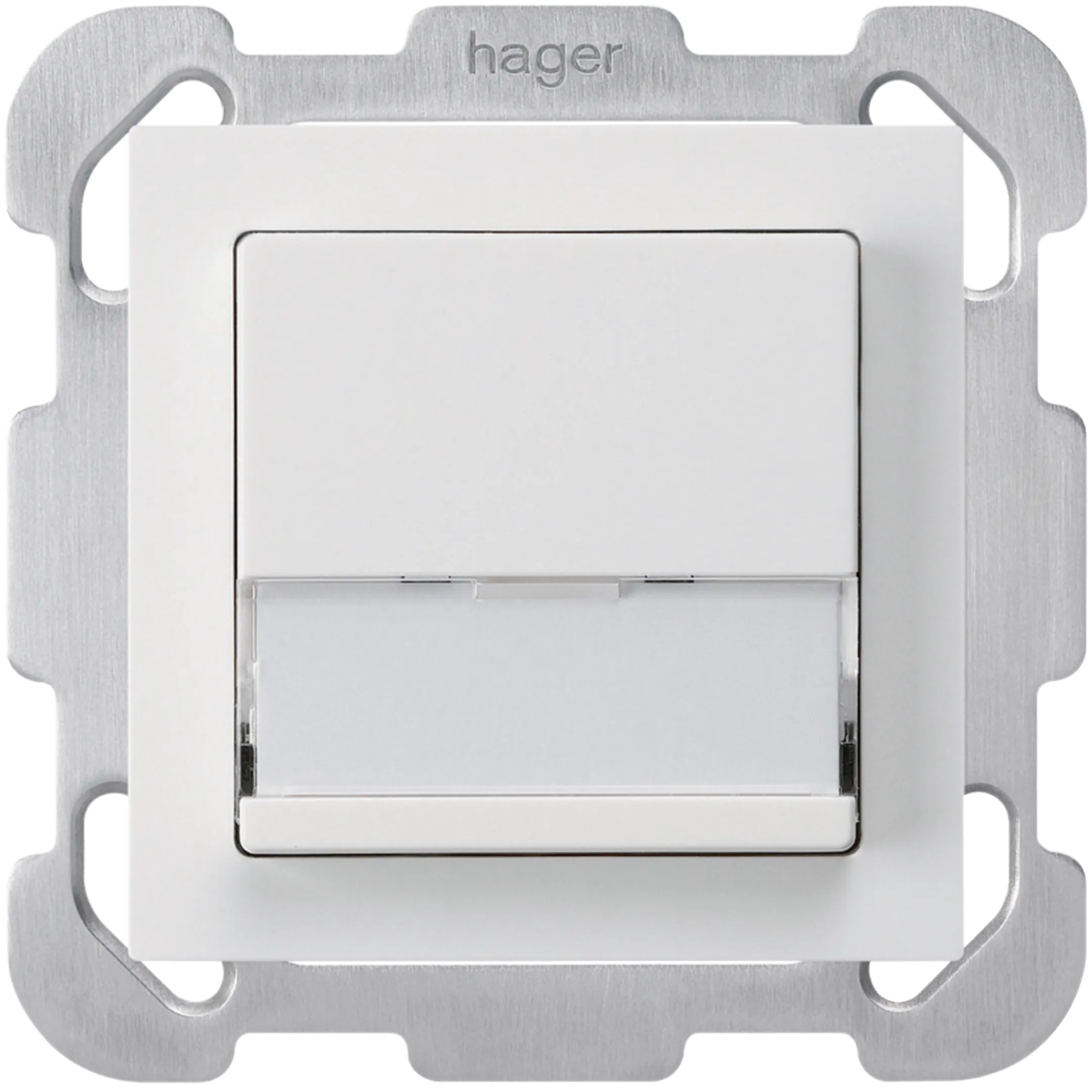 WH20510100B - Poussoir de sonnerie ENC porte-étiquette A/1L kallysto blanc plaque fixation