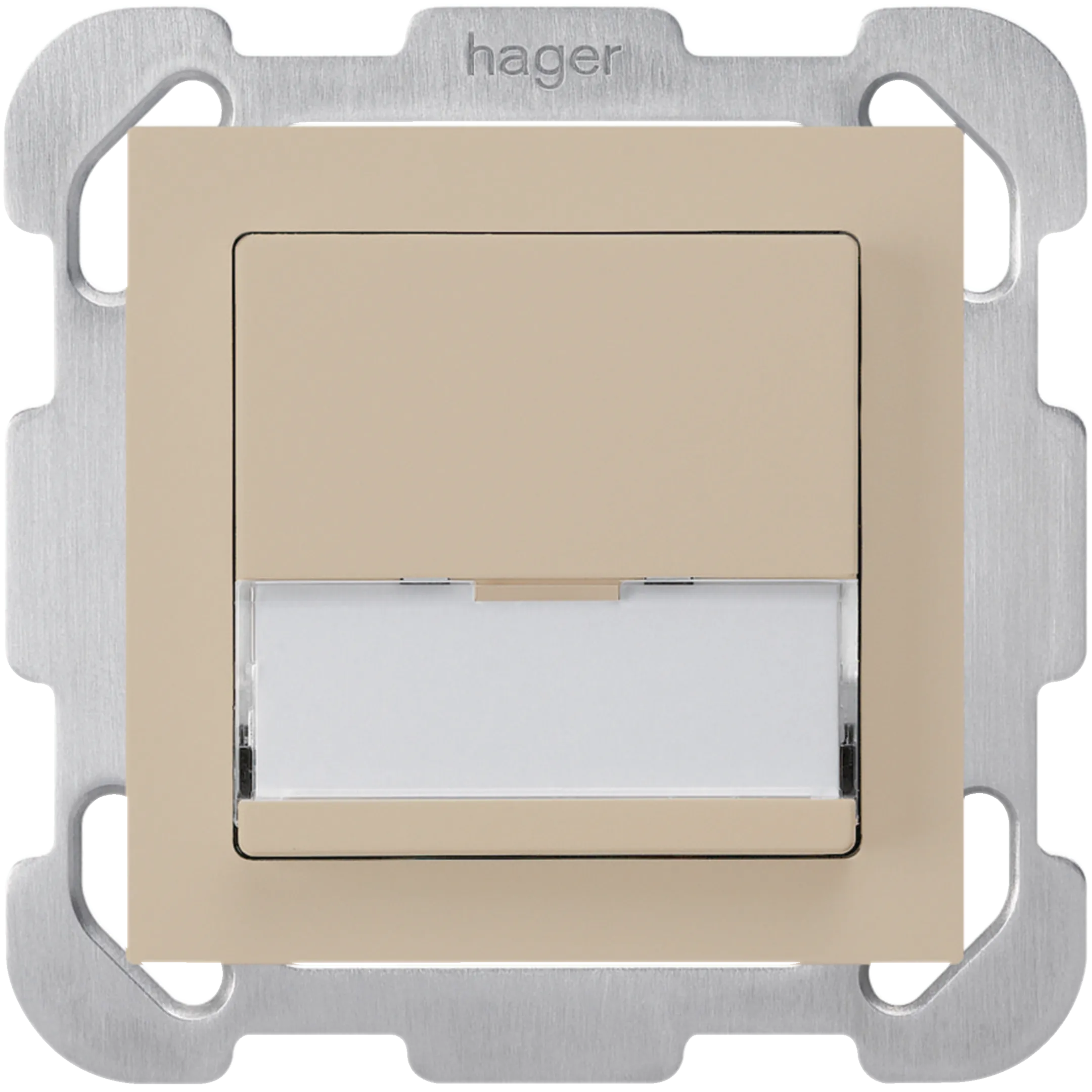 WH20510107B - Poussoir de sonnerie ENC porte-étiquette A/1L kallysto beige plaque fixation
