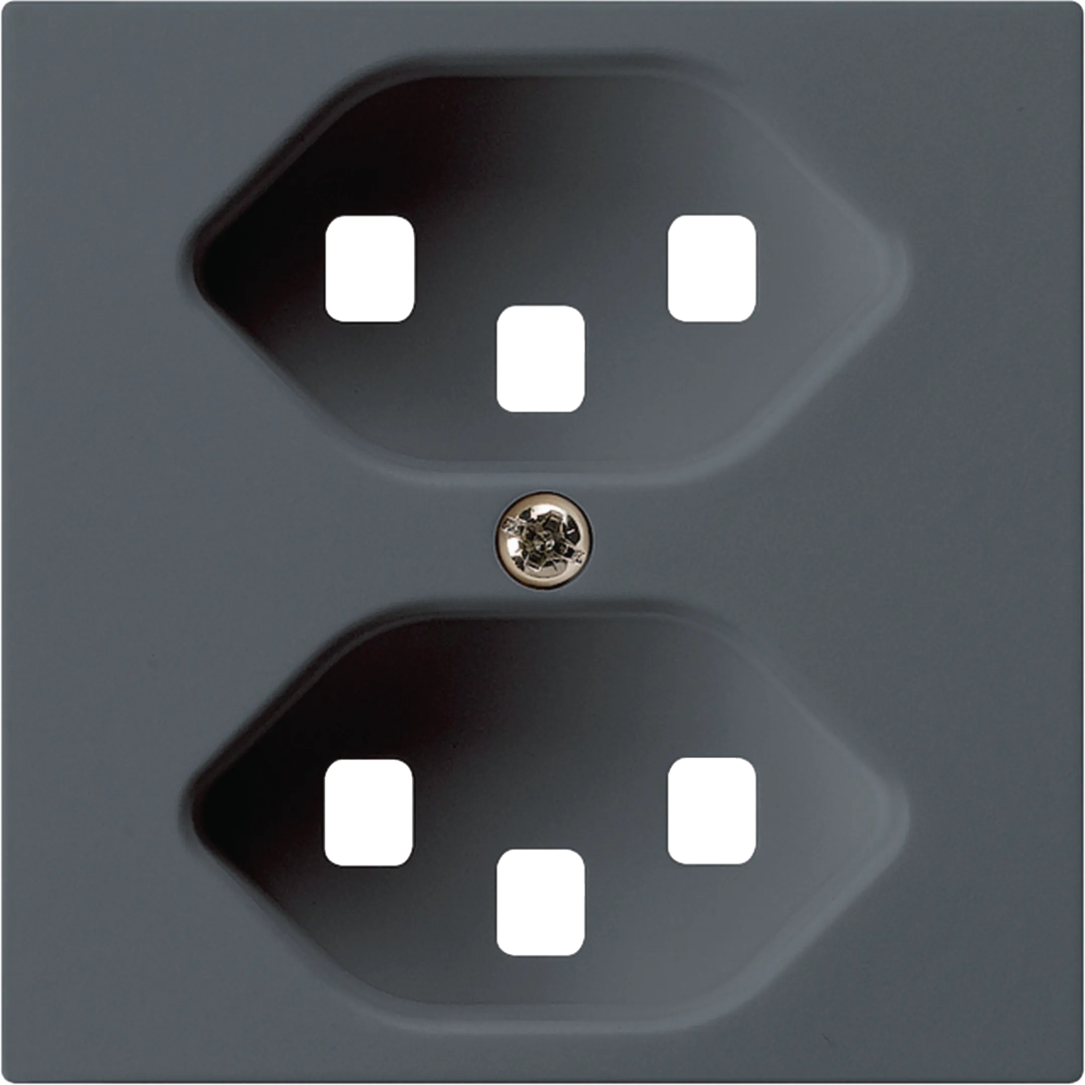 WH20625304H - Frontplatte kallysto 2×T23 anthrazit 60×60mm für Steckdose 2×T23