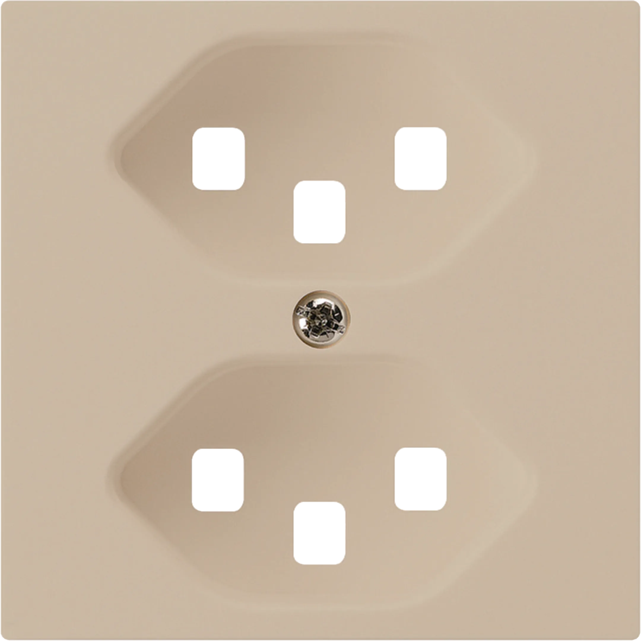 WH20625307H - Frontplatte kallysto 2×T23 beige 60×60mm für Steckdose 2×T23