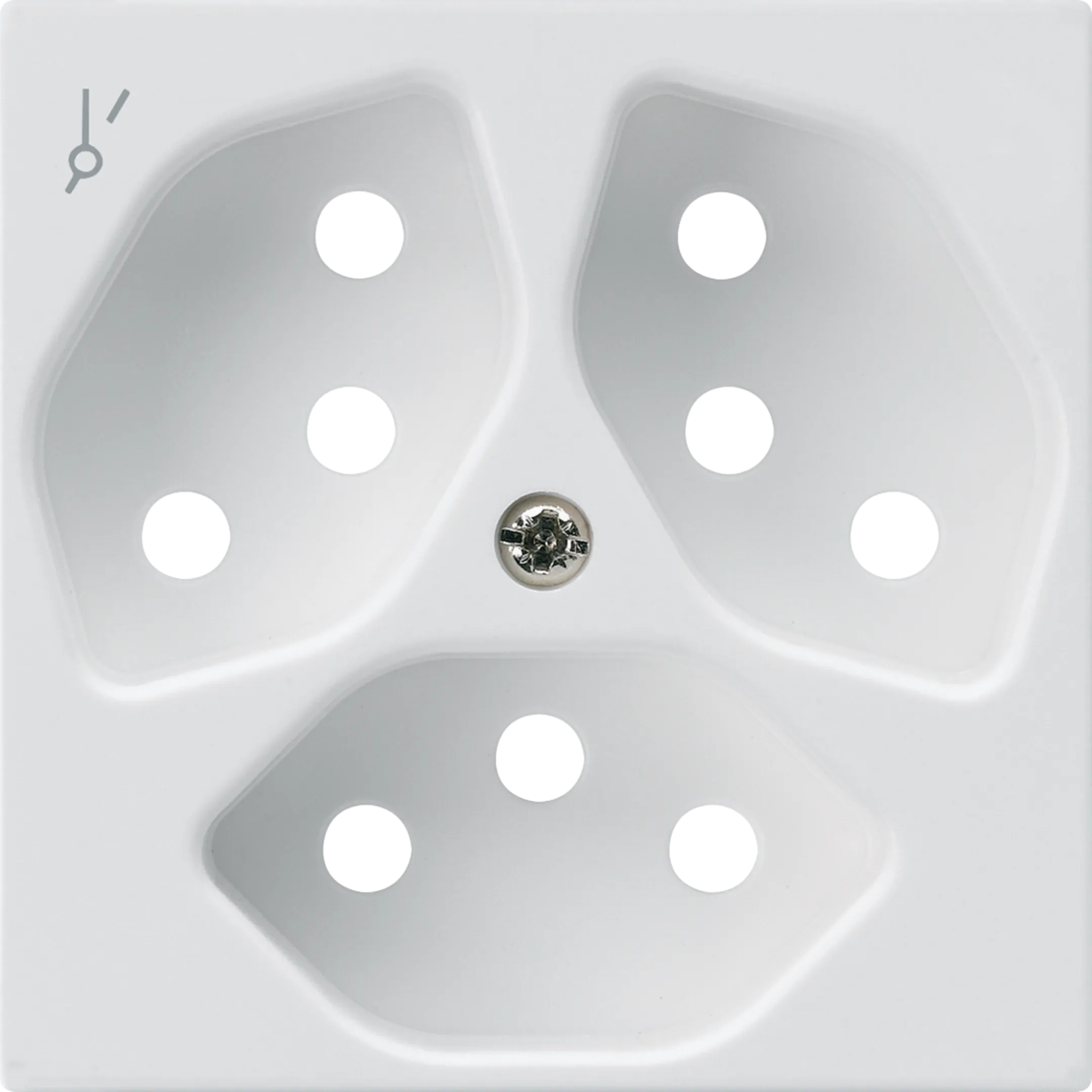 WH20640700H - Frontplatte kallysto 3×T13/1 60×60 weiss für Steckdose 3×T13/1