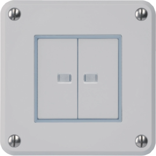 WH36150203A - UP-Druckschalter robusto IP55 Schema 3/Drucktaster 2×beleuchtet grau für Kombi