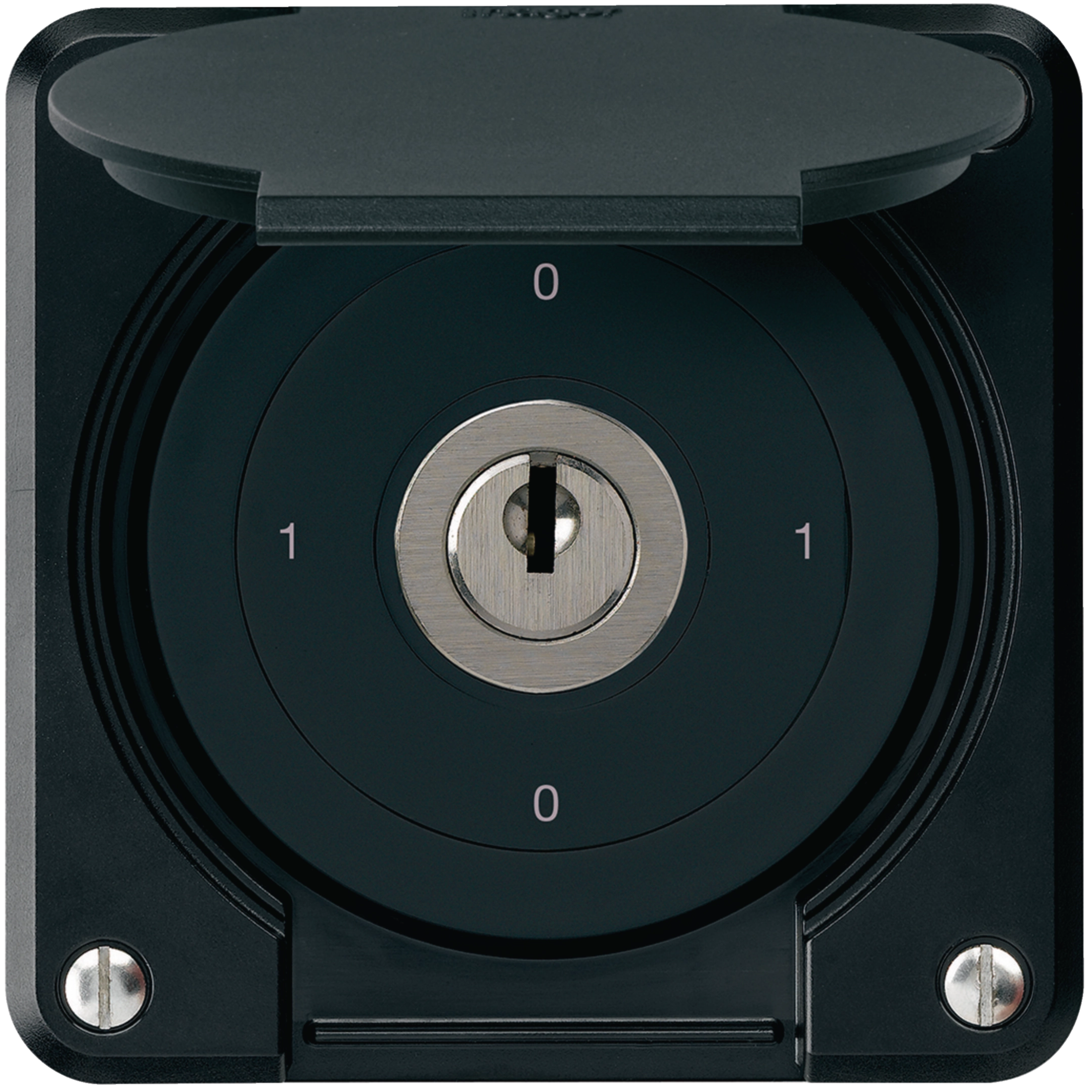 WH36184305A - Interrupteur à clé ENC robusto IP55 avec clapet S0/3P noir pour combinaison