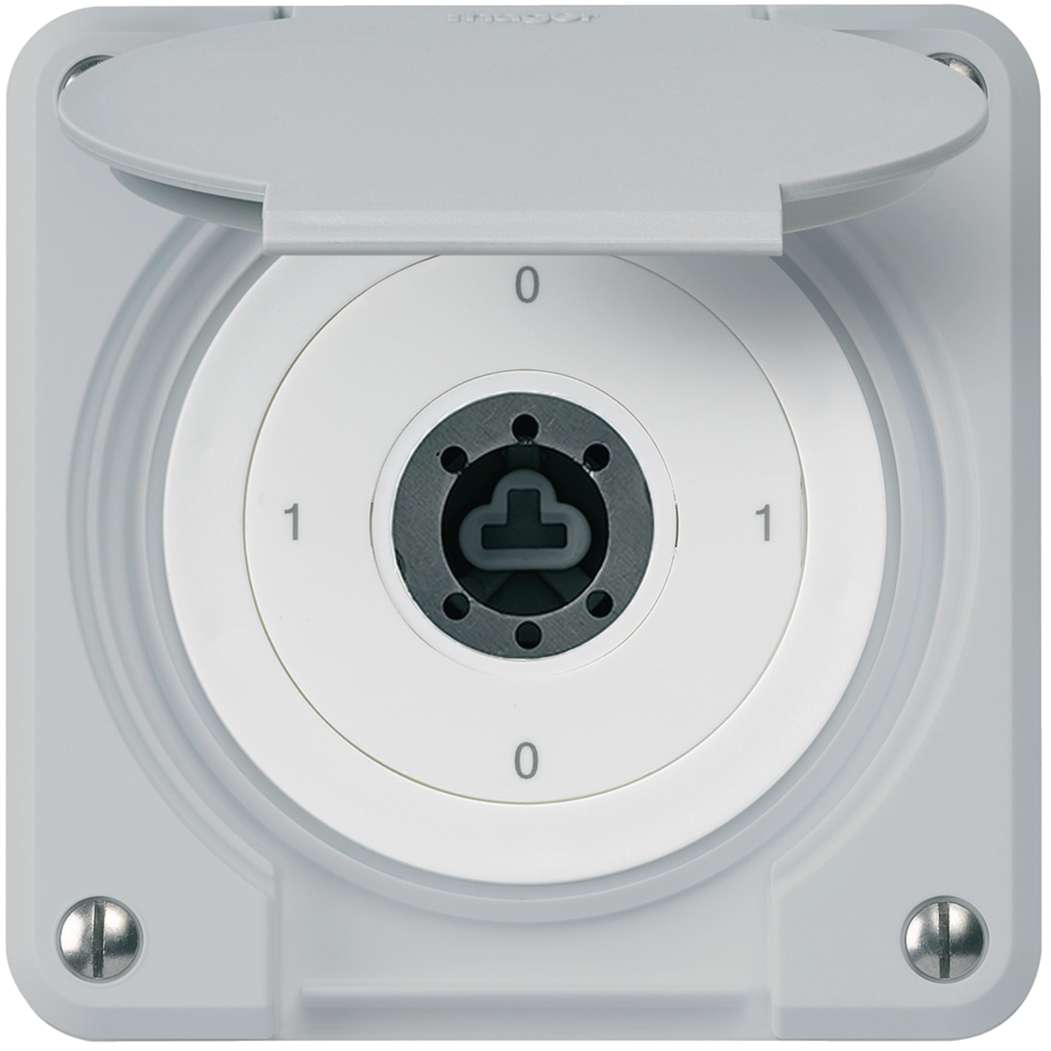 WH36186203C - Interrupteur à clé ENC robusto IP55 avec clapet sans cylindre S0/2P gris