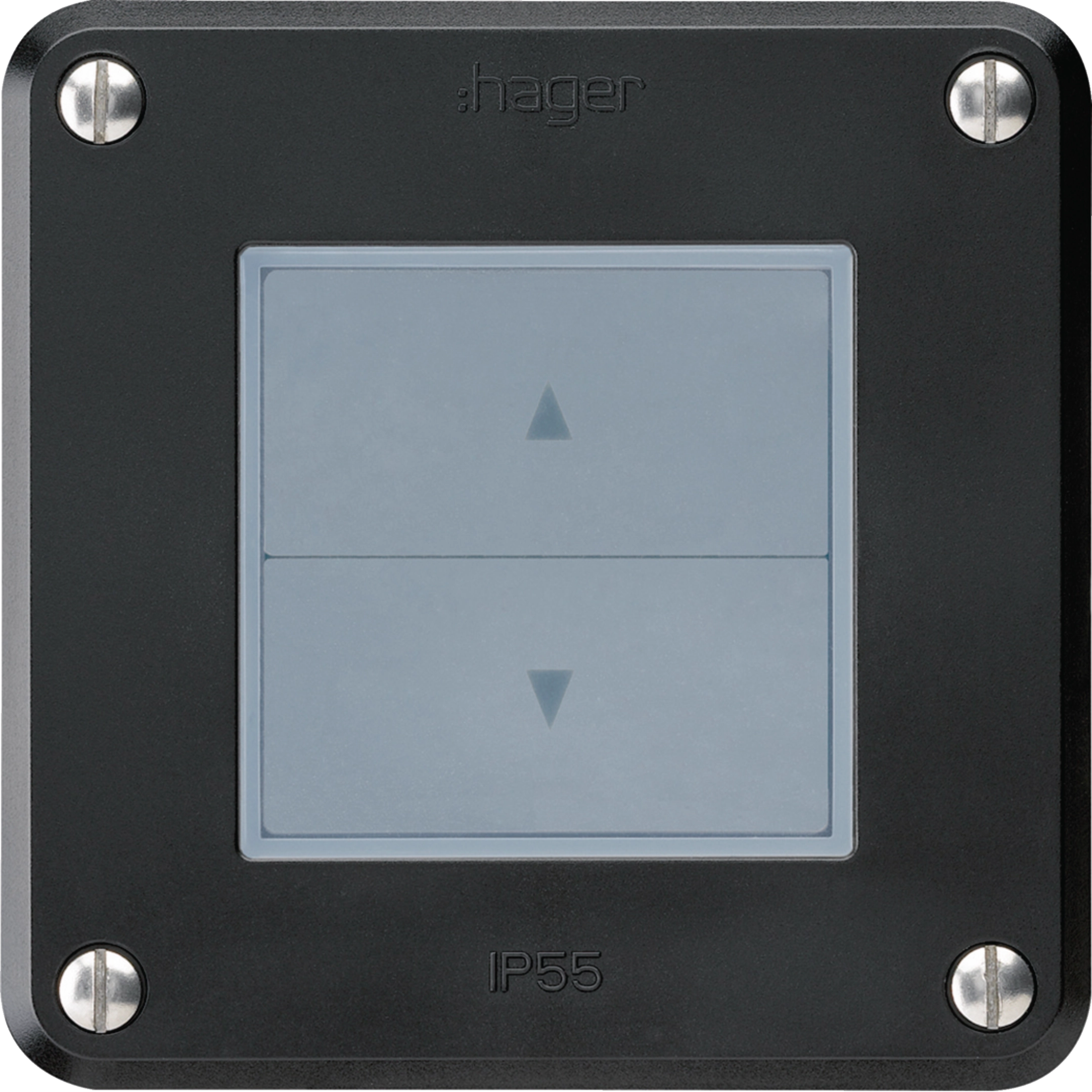 WH36191305A - Interrupteur pour stores ENC robusto IP55 noir avec 2 touches de fonction combi