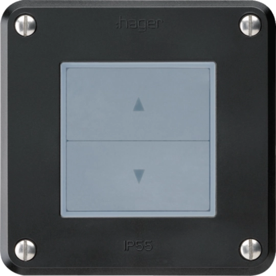 WH36191305C - Interrupteur pour stores ENC robusto IP55 noir avec 2 touches de fonction