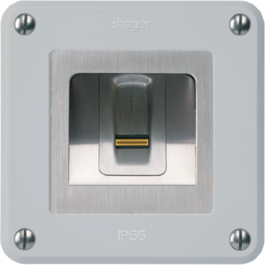 WH36210303C - NUP-Fingerscanner Hager ekey-arte robusto C grau