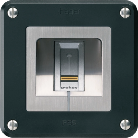 WH36210805C - Lecteur d&#039;empreintes digitales NUP Hager ekey-net M RFID robusto C noir