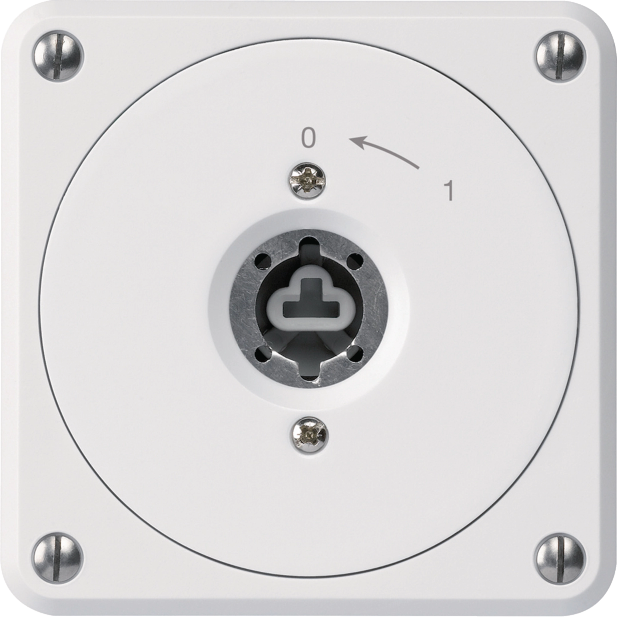 WH36226700A - Contact pivotant à clé ENC robusto blanc sans clapet sans cylindre 1P pour combi
