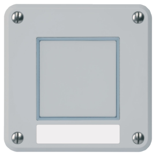 WH36510203C - Contact à poussoir de sonnerie ENC Hager robusto IP55 avec plaquette gris