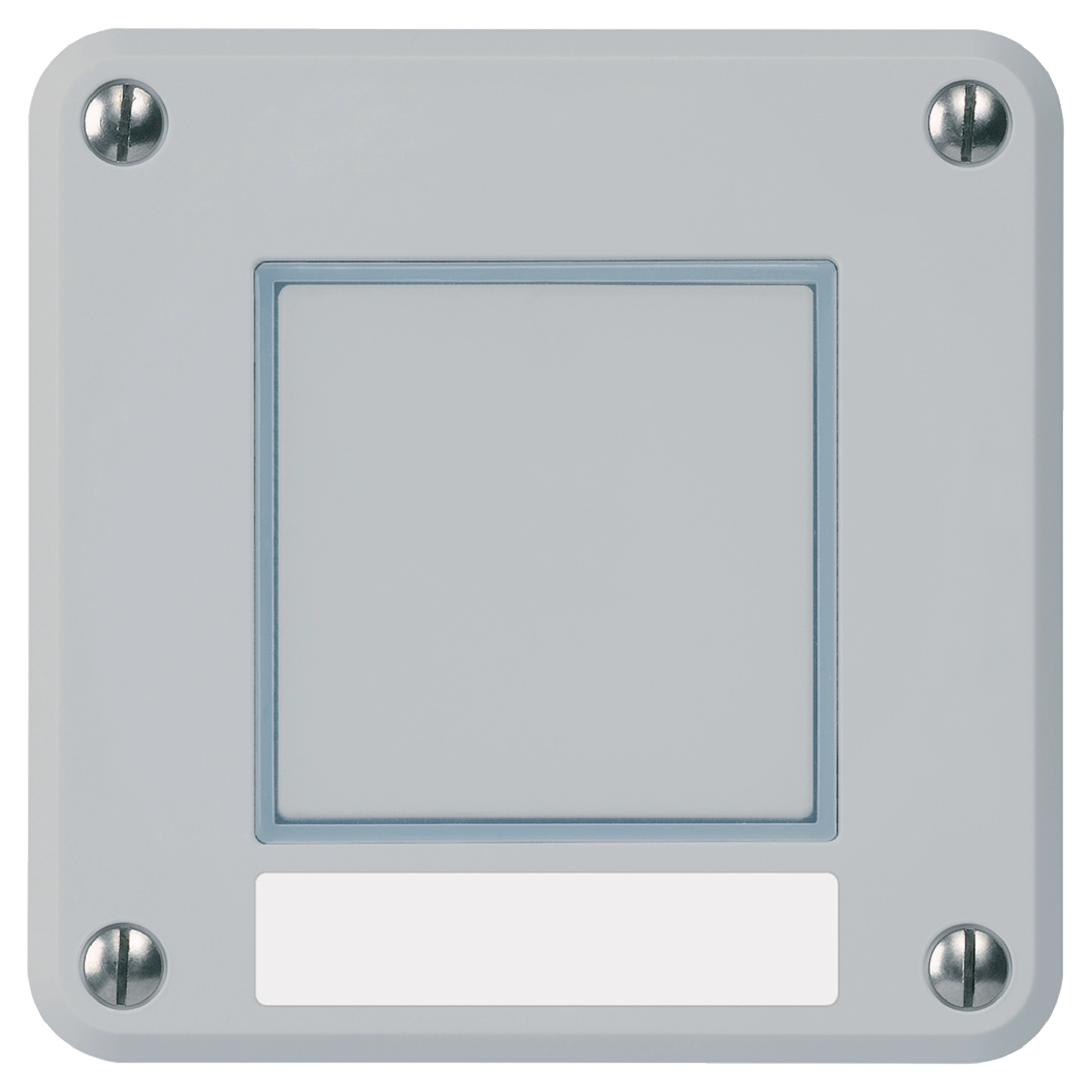 WH36510203Z - Oberteil zu Sonnerie-Drucktaster Hager robusto IP55 mit Bezeichnungsschild grau