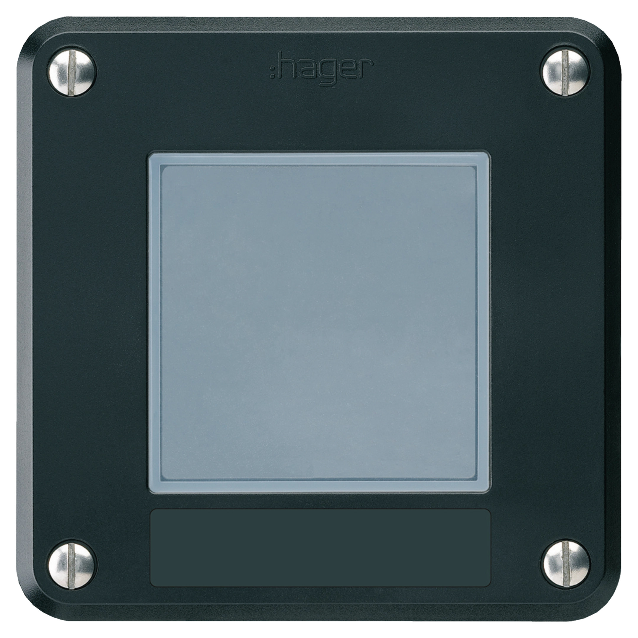 WH36510205A - Contact à poussoir de sonnerie Hager robusto IP55 avec plaquette noir