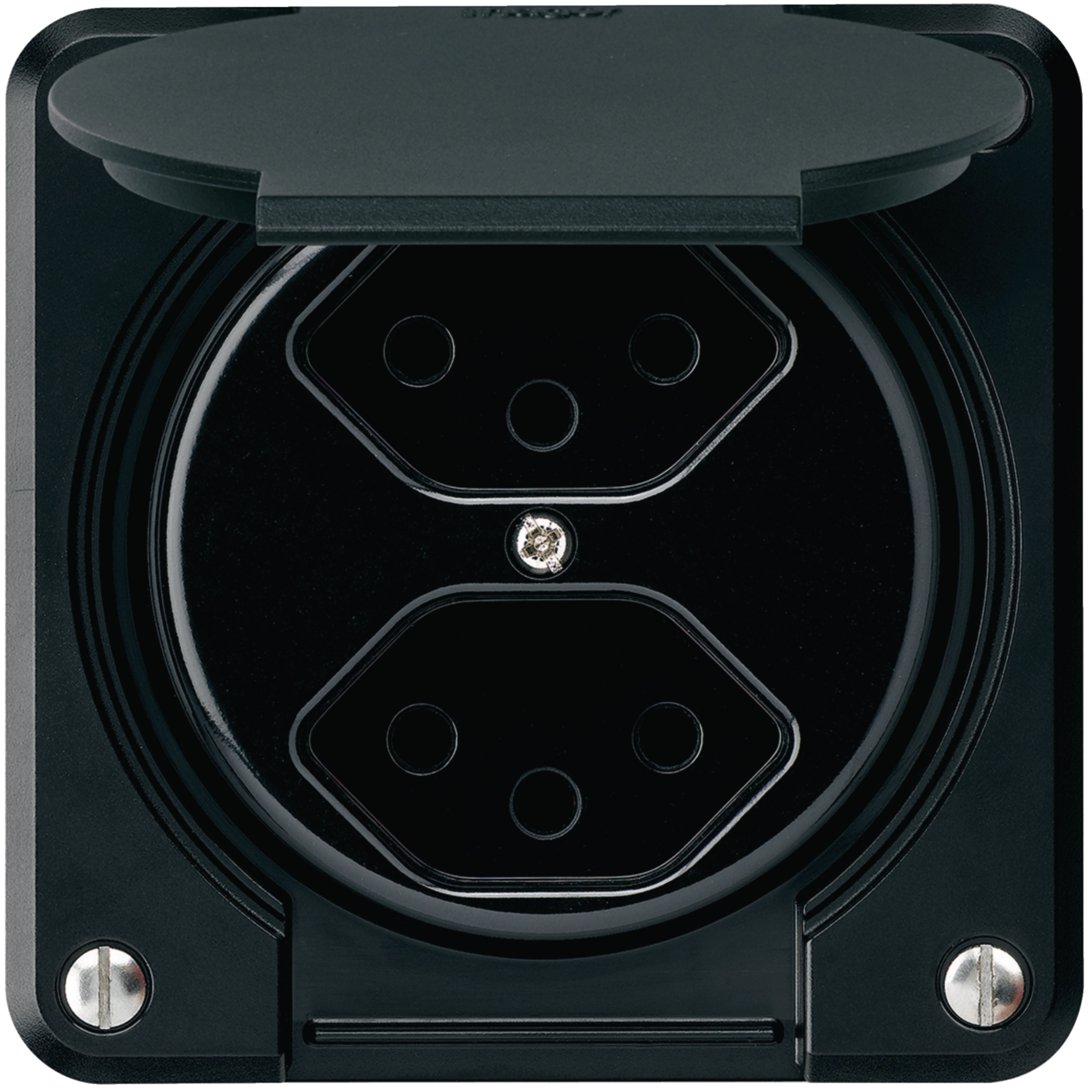 WH36620305A - UP-Steckdose robusto 2×Typ 13 schwarz für Kombination