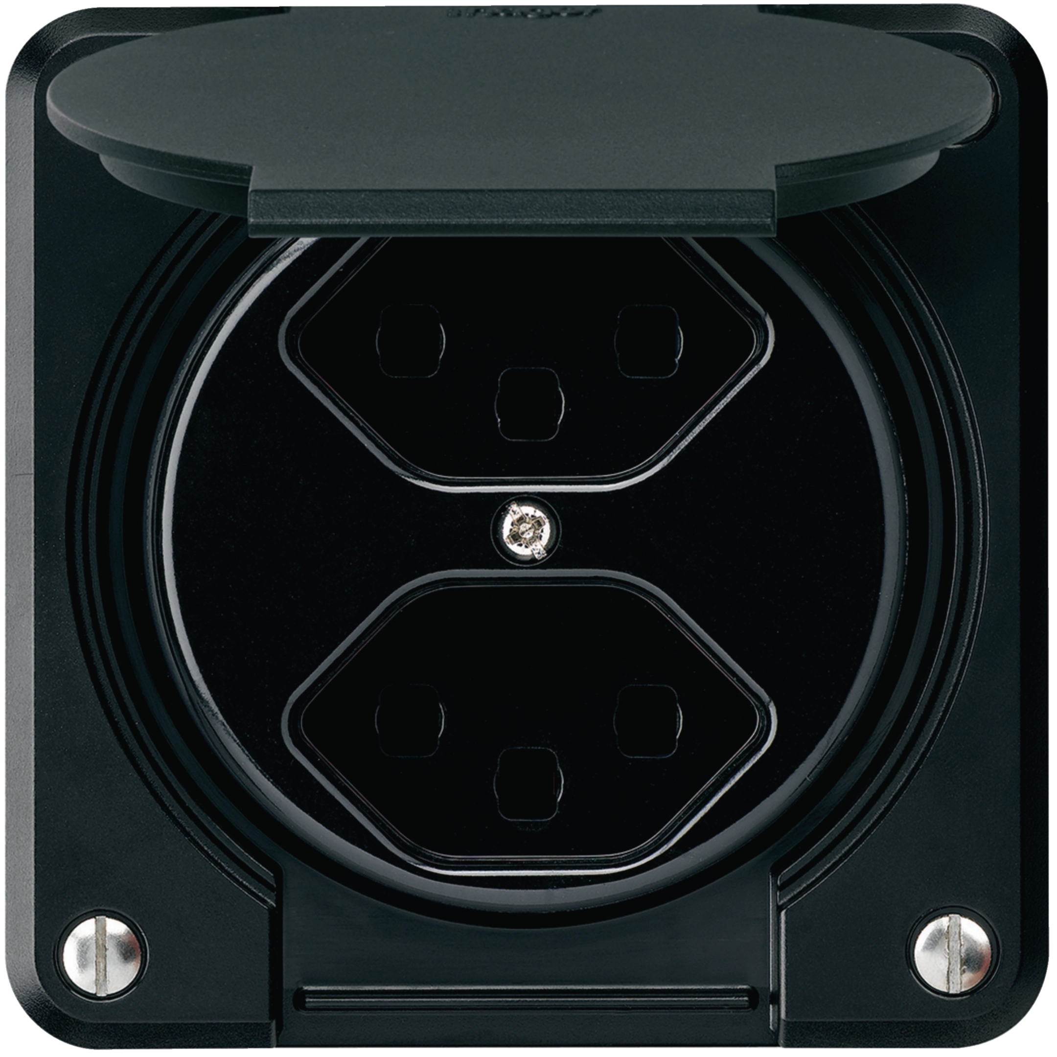WH36625305C - UP-Steckdose robusto 2×Typ 23 schwarz