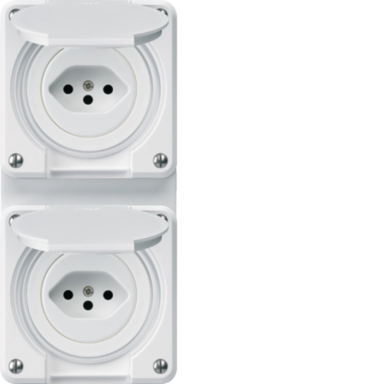 WH36910900C - UP-Kombination Hager robusto I-I vertikal Typ 13+Typ 13, weiss