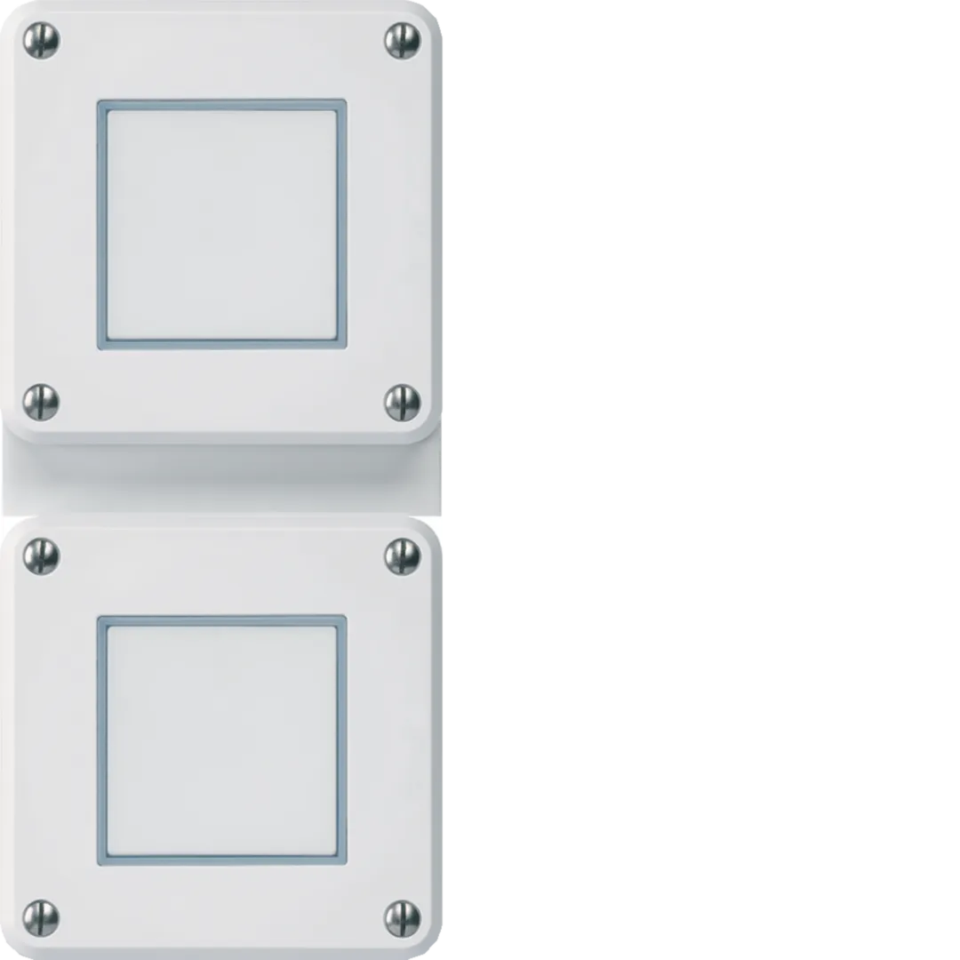 WH36911500C - robusto NUP Gr.2x1 komplett: Druckschalter S3 / Druckschalter S3  IP55 Weiss