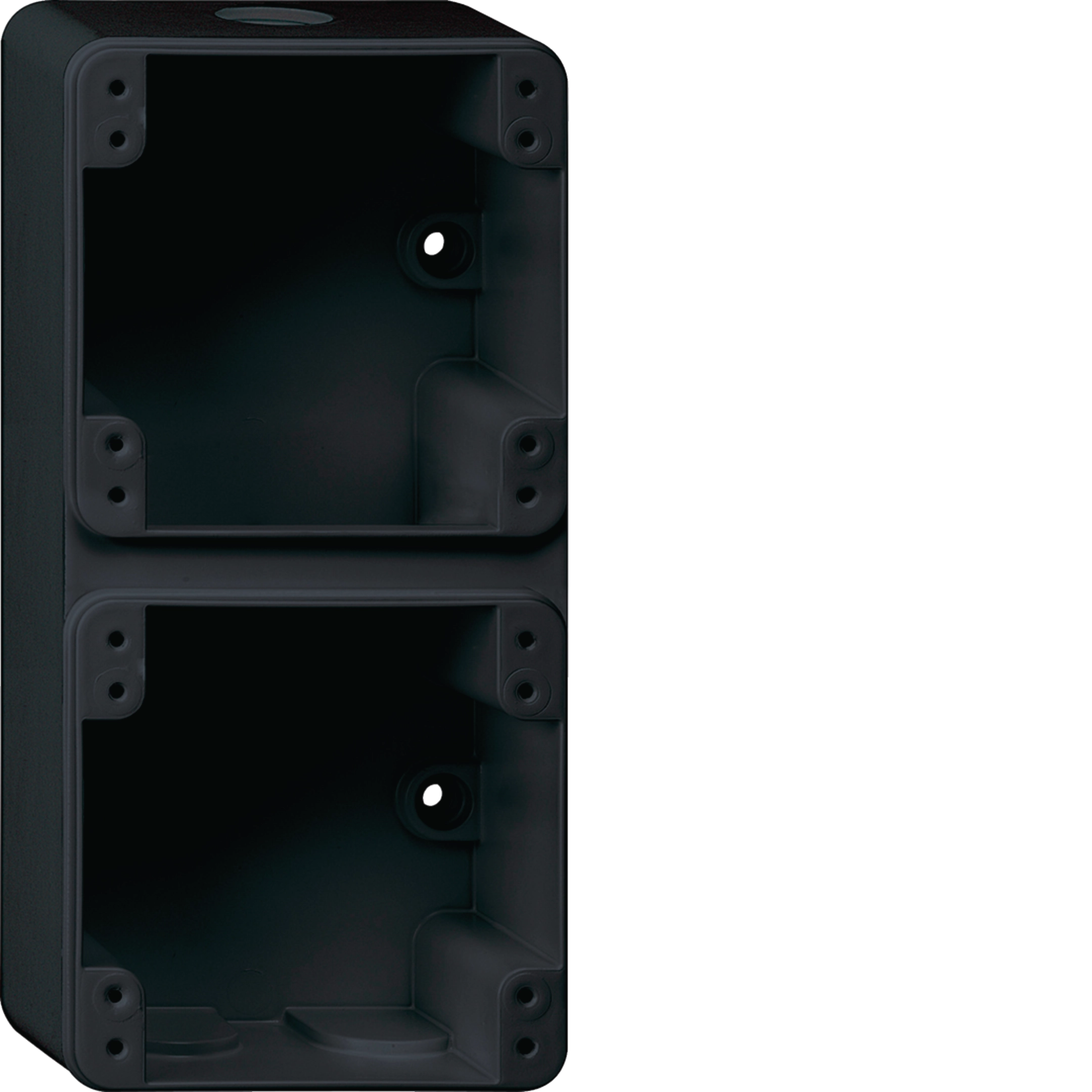 WH36960205Z - Boîtier AP robusto 2×1 noir 86×180×48mm