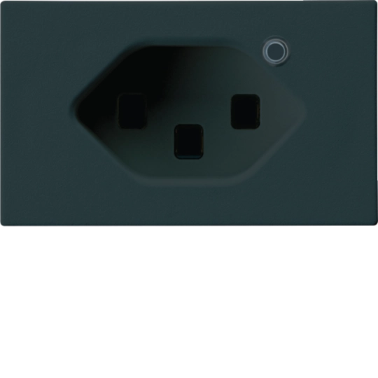 WH37588305D - FLF-Steckdose Hager 1×Typ 23 beleuchtet D schwarz