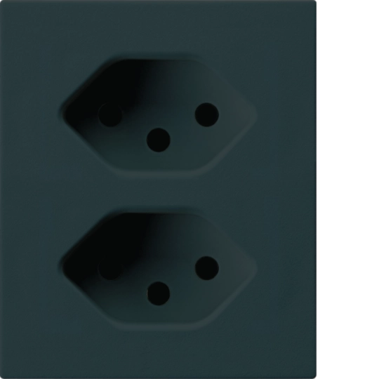 WH37620305D - FLF-Steckdose Hager 2×Typ 13 D schwarz