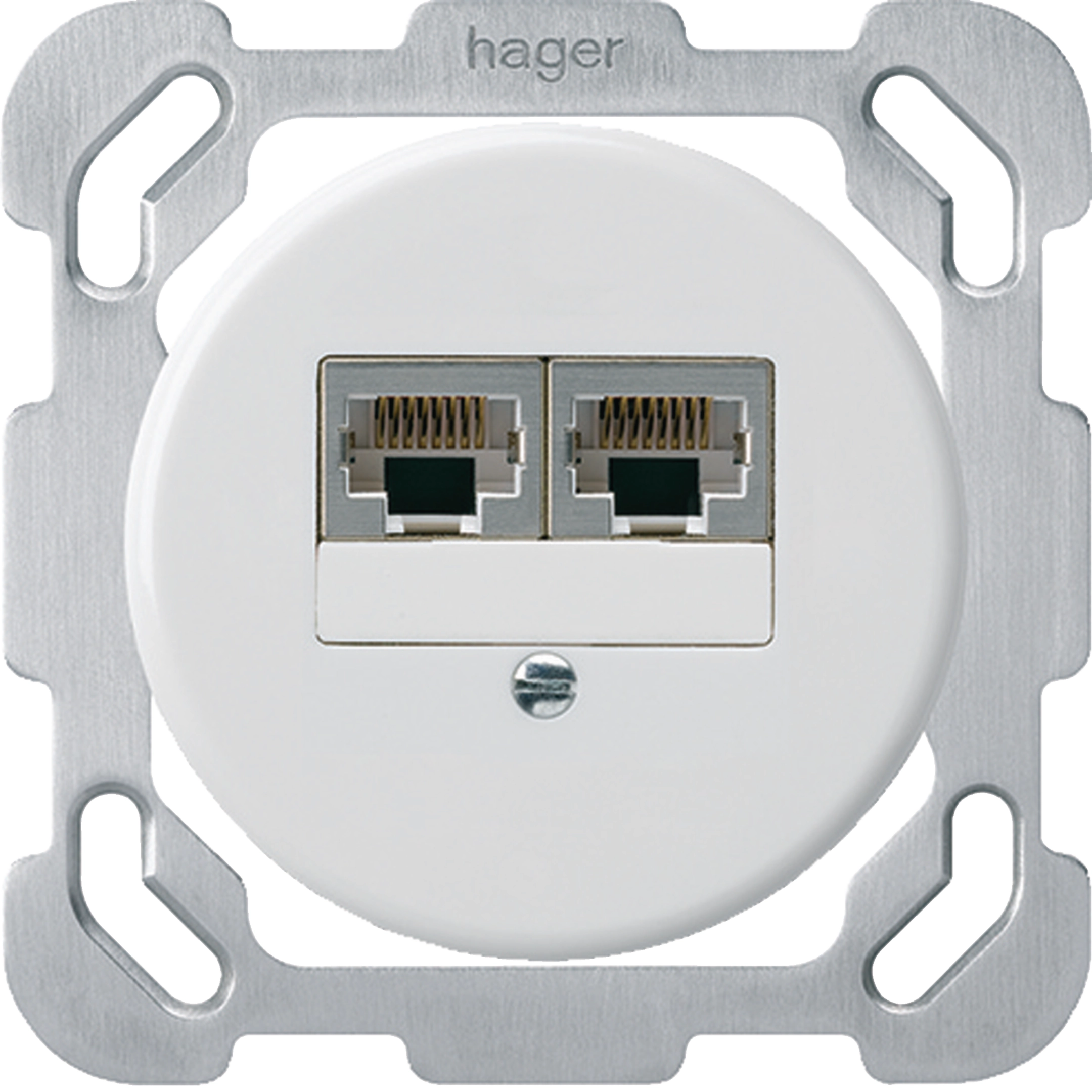 ba. B: 2x RJ45 STP 4p parallel ws • WH41401100B | Hager